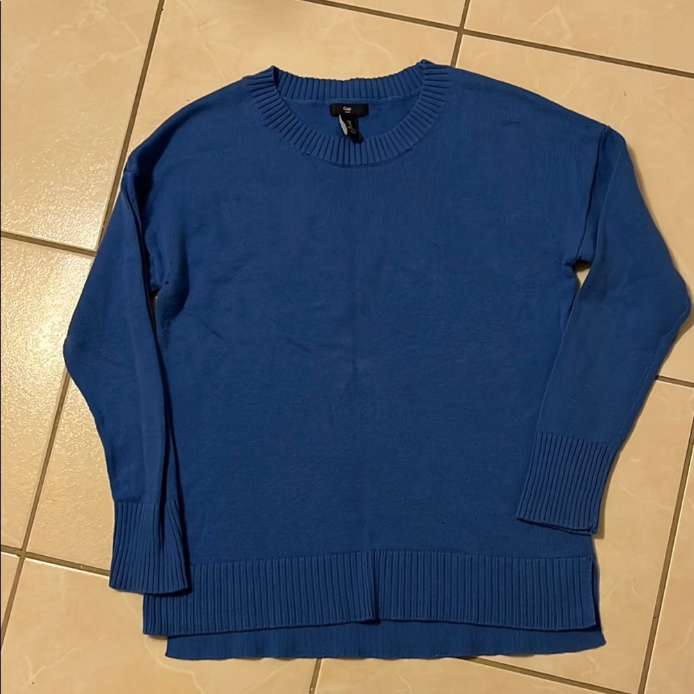 GAP Blue Crewneck Sweater Classic Knit